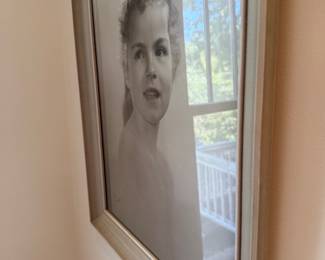 Framed vintage portrait photograph of a child