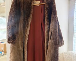 Full length mink fur coat