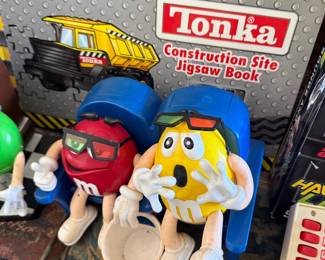 Tonka Construction Site book and M and M figures