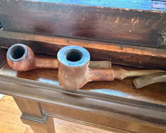 Estate meerschaum and briar smoking pipes