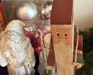 Christmas ornaments and plush holiday decor