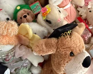 Plush monkey and stuffed animal collection
