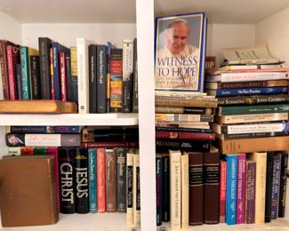 Religious biography and antique leather books
