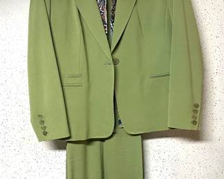 TALBOTS Lime Pant Suit - 1970s