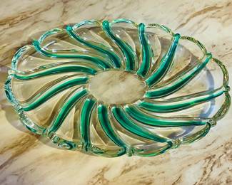 MIKASA Peppermint Swirled Candy Dish 