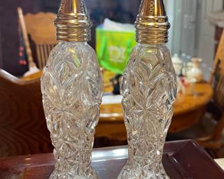 Cut-Glass Salt & Pepper Shakers