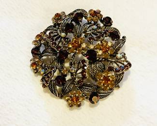 Smoke/Butterscotch Brooch 
