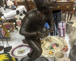Bronze football player