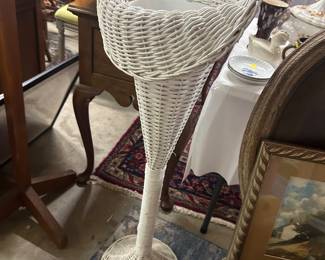 Vintage Wicker plant stand