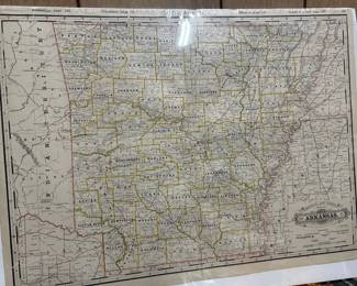 Early railroad map of Arkansas