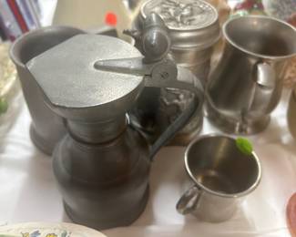 Collection old pewter