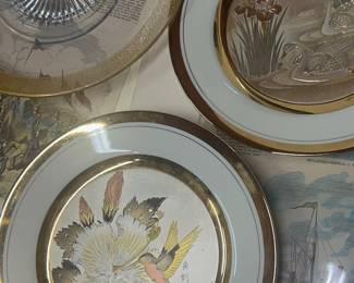 Gilt rimmed plates