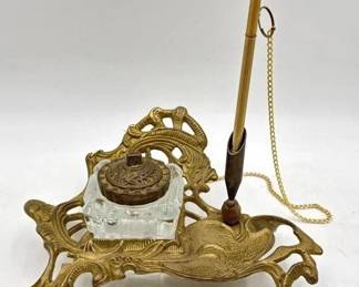 brass inkwell