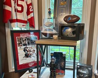 Detroit Red Wings items, framed Art, signed McCarty jersey