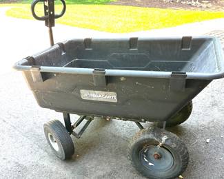 Gorilla Carts heavy-duty 4-wheel garden/utility dump cart with pull handle