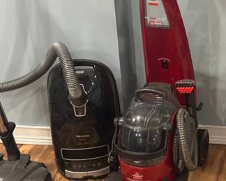 Many vacuum cleaners, Miele, Shark, Bissell
