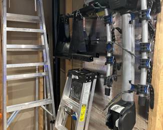 Several ladders, bike rack for your vehicle