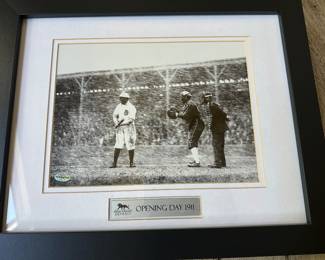 1911 opening day framed photograph