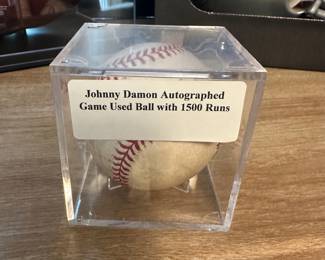 Johnny Damon autographed basebll