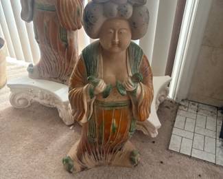. . . a female Asian statue