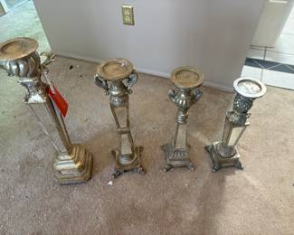 . . . four candle pedestals