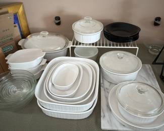 . . . French White Corning Ware collection