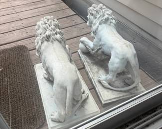 . . . a pair of cement lions