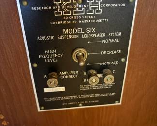 . . . model Six KLH speakers