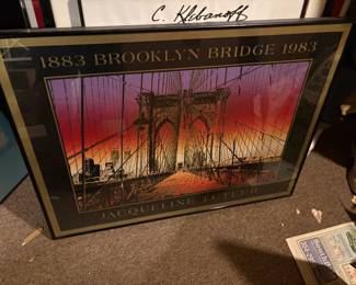 . . . Brooklyn Bridge 1983 framed poster