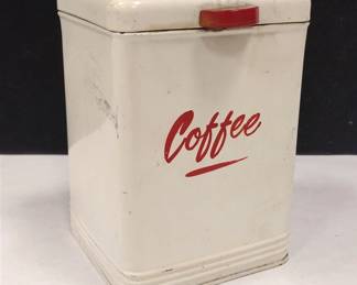 Coffee tin with bakelite handle