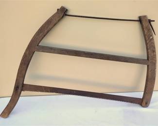 A vintage wood bow saw