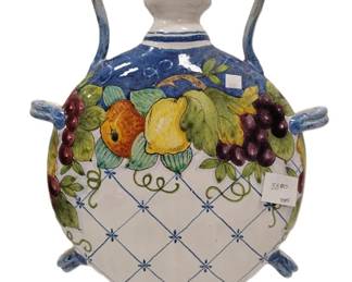 Large portugal ceramic flask floor vase