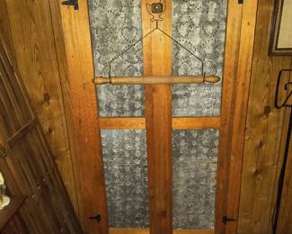 Punched tin cabinet