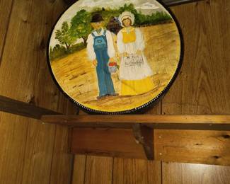 Hand painted cheese box
