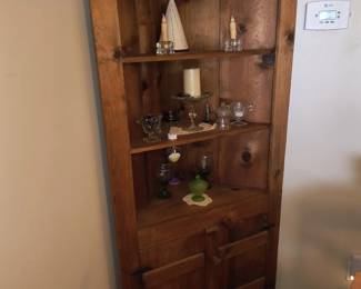Corner pine cabinet