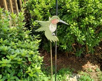 Hummingbird yard ornament