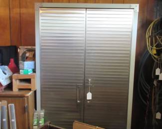 Upright metal cabinet