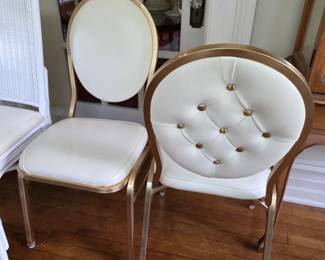 Beautiful gold and ivory event chairs. #100 chairs available 