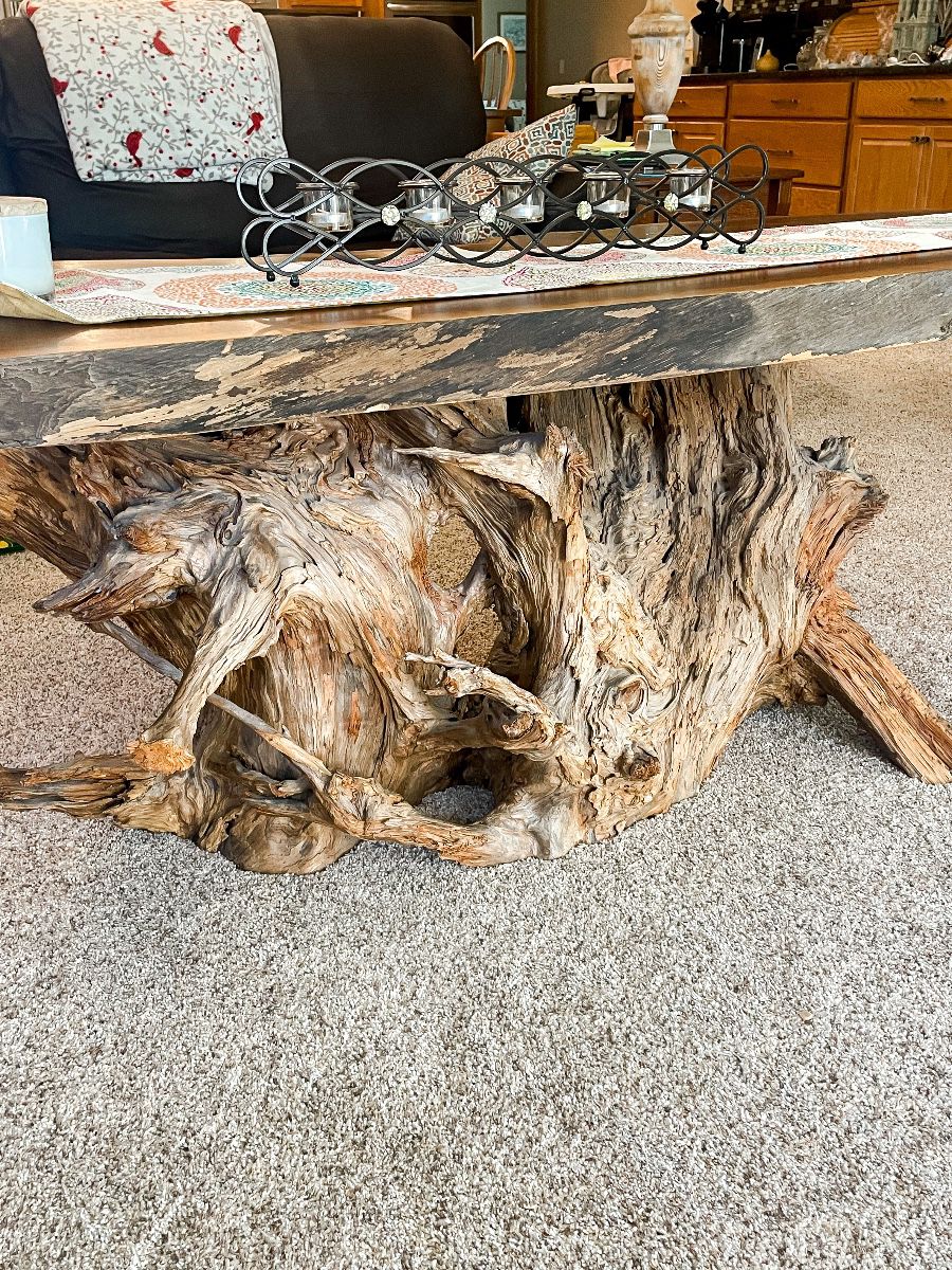 Live edge custom made coffee table