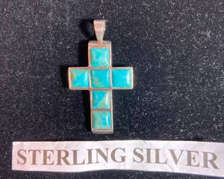 Sterling silver & turquoise pendant