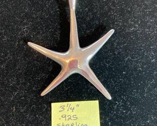 Sterling silver starfish 3”