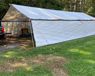 The tent is up & ready!