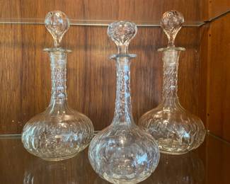 Very old crystal decanters