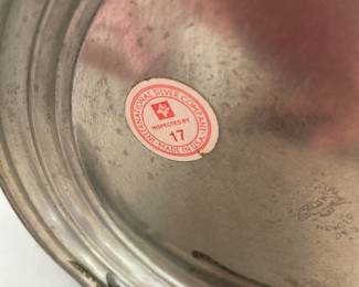 International Silver Co. pewter tea service with tray