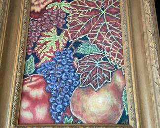 Framed oil painting