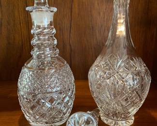 Vintage crystal decanters