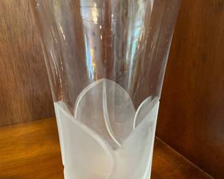Crystal tall vase