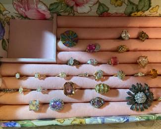 Some sterling some costume rings