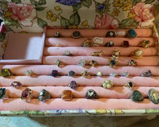 Some sterling, some costume rings