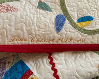 Quilt signed by my Mother